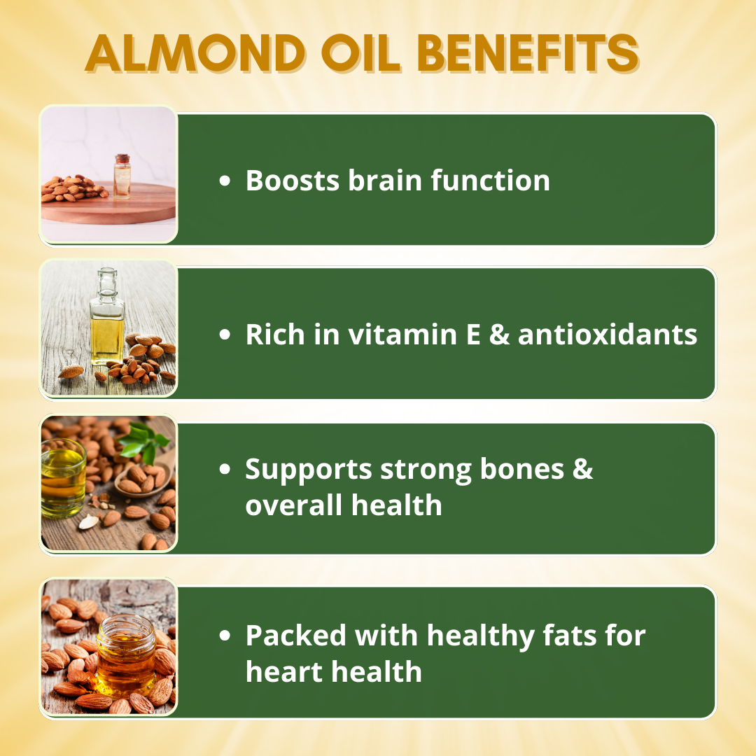 Sweet Almond Oil | Cold Pressed, 100% Pure & Natural